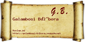 Galambosi Bíbora névjegykártya